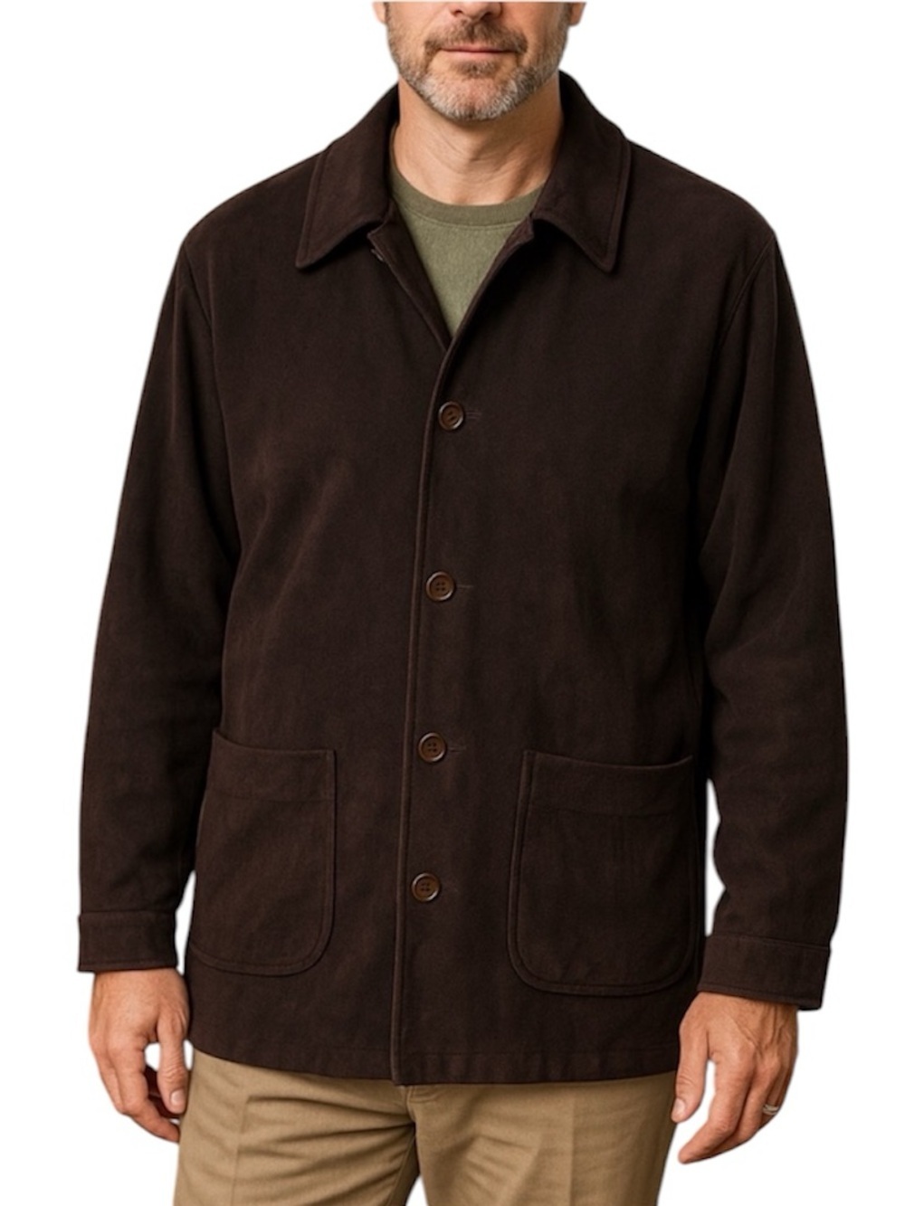 Baracuta Mens Preppy Casual Jacket Size L Button Up Brown Office Heritage Luxe